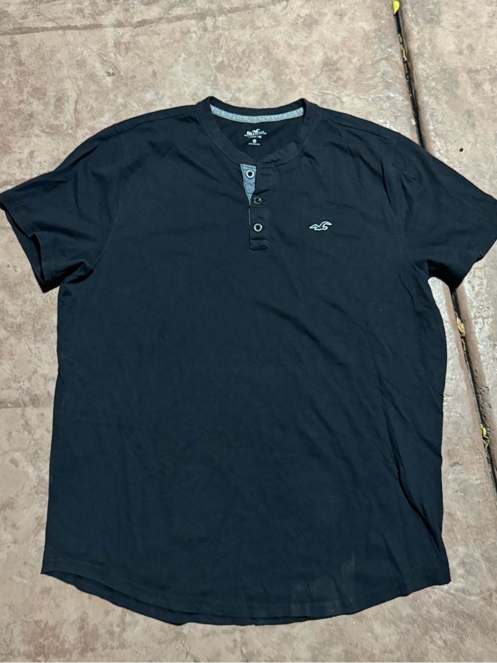 Hollister Men's blue Henley Short Sleeve Regular Size XL Logo Tee